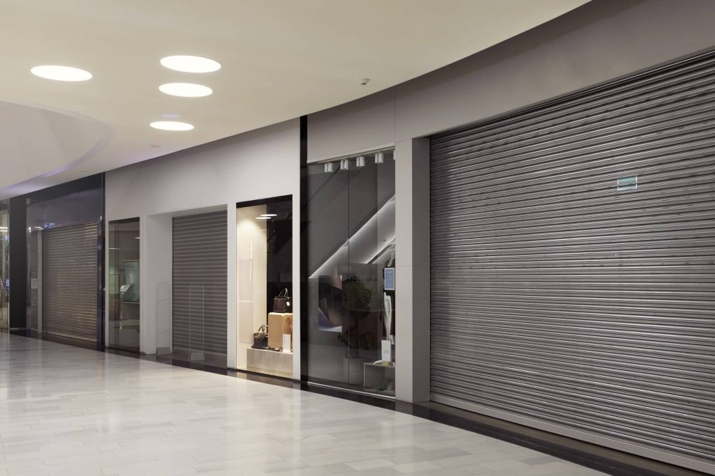Solid Roller Shutters in Gray